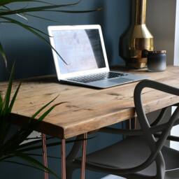 Westerton Home/Office Wooden Desk - Rustic Reclaimed Wood With A Modern Look, Industrial Desk, Office Furniture Various Stains - thumbnail 3