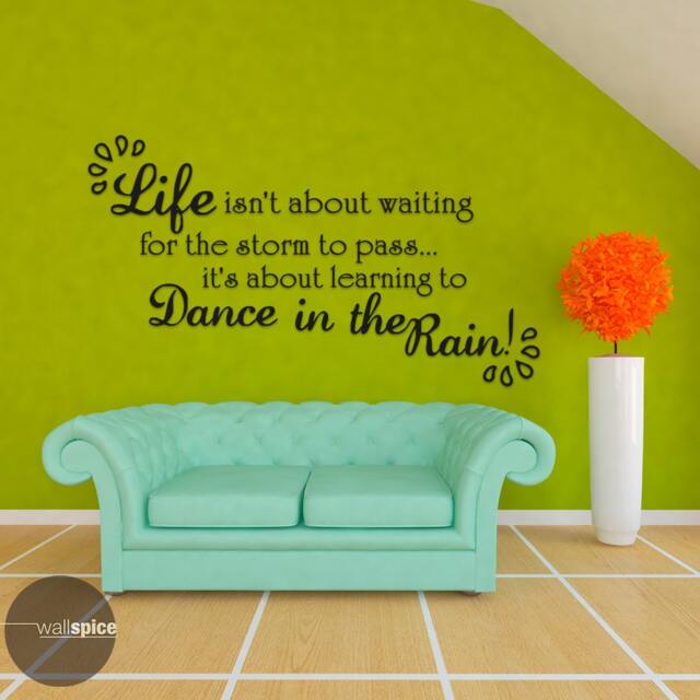 Life Isn't About Waiting For The Storm To Pass Dance in Rain Vinyl Wall Decal Sticker - image 1
