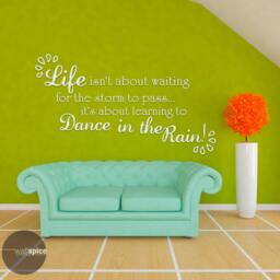 Life Isn't About Waiting For The Storm To Pass Dance in Rain Vinyl Wall Decal Sticker - thumbnail 3