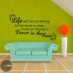 Life Isn't About Waiting For The Storm To Pass Dance in Rain Vinyl Wall Decal Sticker - thumbnail 1