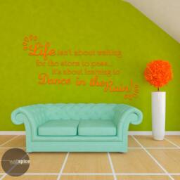 Life Isn't About Waiting For The Storm To Pass Dance in Rain Vinyl Wall Decal Sticker - thumbnail 2