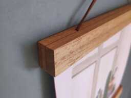Wooden Magnetic Poster Hanger For Art Print, Calendar Hanger, Tea Towel Wall Hanging, Picture - thumbnail 1
