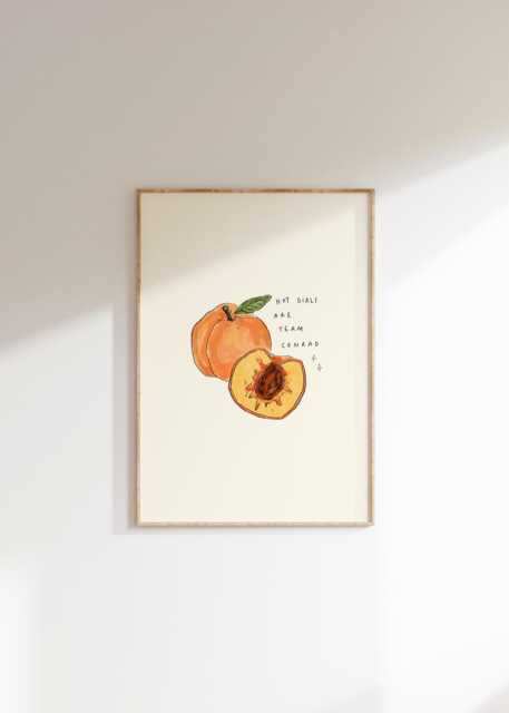 Hot Girls Are Team Conrad - The Summer I Turned Pretty Quote Wall Print - Tv Poster Tsitp Lover Peach Art - image 1