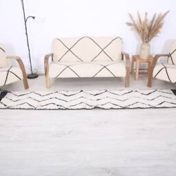 Moroccan Runner Rug, Hallway Rug, Beni Ourain Rug , 2x9 Ft - thumbnail 2