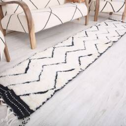 Moroccan Runner Rug, Hallway Rug, Beni Ourain Rug , 2x9 Ft - thumbnail 3