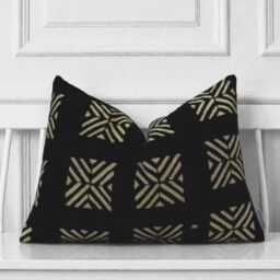 Black & White Mud Cloth Pillow Cover Geometric African - thumbnail 2