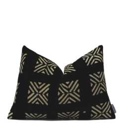 Black & White Mud Cloth Pillow Cover Geometric African - thumbnail 1