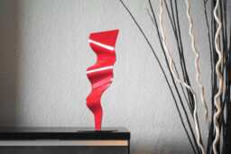 Metal Abstract Art Sculpture Modern Retro Simple Table Decor Contemporary Mid Century