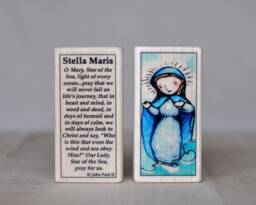 Our Lady Star Of The Sea Patron Saint Block With Gift Bag // Stella Maris Catholic Toys By Almondrod - thumbnail 1