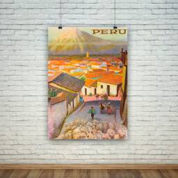 Peru Print Vintage South American Travel Poster - thumbnail 1