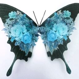 Shabby Chic Lilac Rose Butterfly Wall Art 3D Removable Decals - thumbnail 2