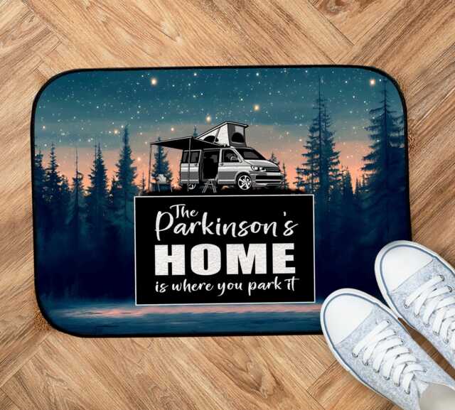 Personalised Pop-Top Campervan Decor Door Mat - Indoor 44cm X 32cm Lcv04 - image 1