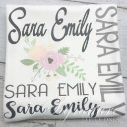 Personalized Baby Blanket, Hat, Name Swaddle Receiving Shower Gift, Birth Announcement Hat - thumbnail 3