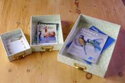 Handmade Paperwork Storage Trays Yarton Moss Design, Set Of 3