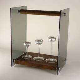 Exclusive Fireplace Log Holder, Magazine Rack, Flower Stand From Tinted Glass - thumbnail 3