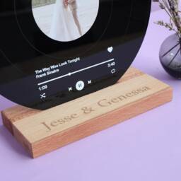 Personalised Record Display - Wedding Couple Print Mr & Mrs Gift Husband Wife Bride Groom - thumbnail 3