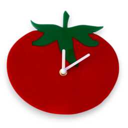 Tomato Shaped Clock - Bespoke Size & Shapes Made - Engraving Services - thumbnail 3