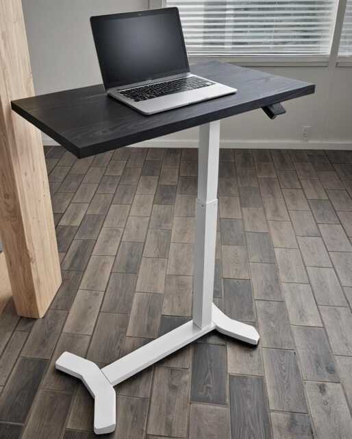 Height-Adjustable Solid Wood Side Table in Oak & Walnut, Sofa Table, Customizable, Wooden Or Metal Frame, Made To Measure - image 1