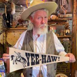 Yee-Haw Cowboy Pennant Flag/Felt Pennant Country Singer Hat Wild West Texas Western Wall Hanging Decor - thumbnail 2