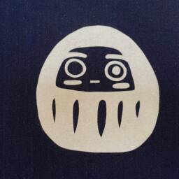 Daruma Blue Noren Curtain, Japanese Order Made Short Noren, Restaurant Door Dojo Wall Tapestry, Personalized Window Curtain - thumbnail 4