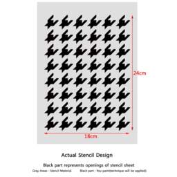 Houndstooth Stencils Template For Crafting Canvas Diy Decor Wall Art Furniture - thumbnail 3