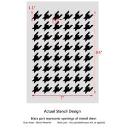 Houndstooth Stencils Template For Crafting Canvas Diy Decor Wall Art Furniture - thumbnail 2