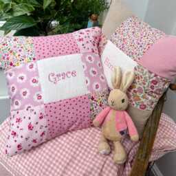 Sugar Plum Name Cushion - Personalised Pink Fairy Pillow Nursery Decor Personalized - thumbnail 4