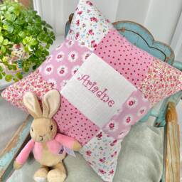 Sugar Plum Name Cushion - Personalised Pink Fairy Pillow Nursery Decor Personalized - thumbnail 3