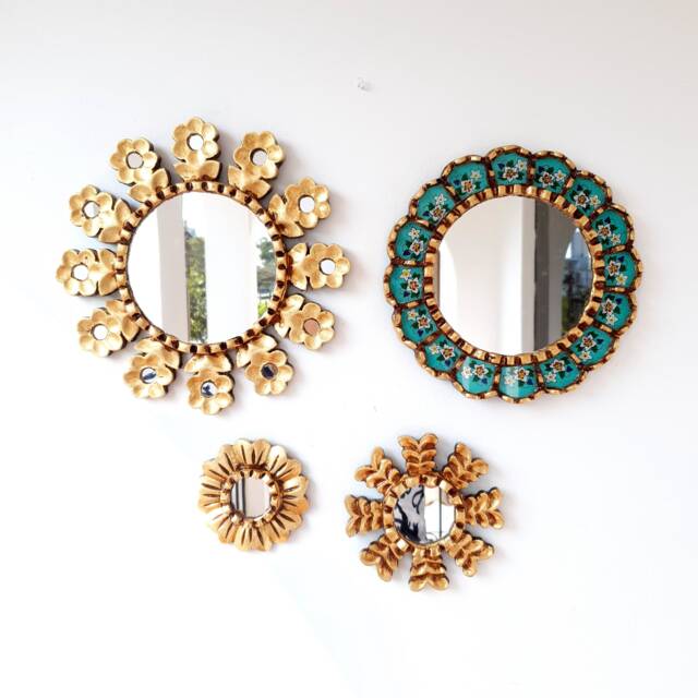 "Peruvian Mirrors ""Turquoise Rose Garden" - image 1