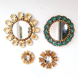 "Peruvian Mirrors ""Turquoise Rose Garden" - thumbnail 2