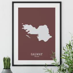 Galway Map Print, Irish Wall Art, Minimalist Design - thumbnail 4