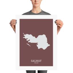 Galway Map Print, Irish Wall Art, Minimalist Design - thumbnail 3