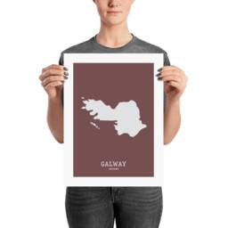 Galway Map Print, Irish Wall Art, Minimalist Design - thumbnail 2