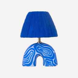 Handmade Blue Swirl Table Lamp Funky Designer Lighting
