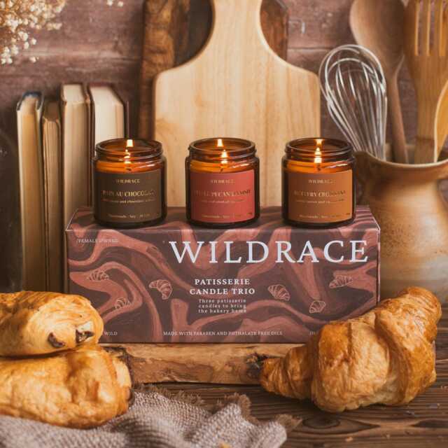 Croissant Bakery Scented Candle Gift Set - Patisserie Luxury Candles, 100% Soy Wax, Handmade in The UK Pain Au Chocolat, Buttery Pastry - image 1