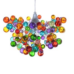 Colorful Bubble Chandelier, Modern Children's Room Light Fixture - thumbnail 2