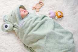 Embroidered Hooded Baby Towel, Cotton Bath Wrap, Personalized Gift