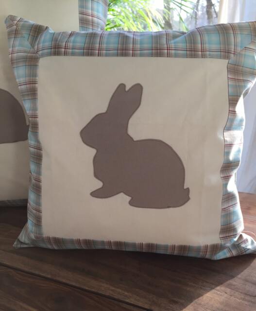 1 Country Style Cushion Cover, Pillow Case, House Pillow, Easter Rabbit 40x40cm - image 1