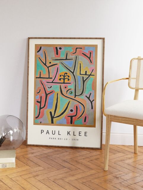 Paul Klee Exhibition Poster, Park Bei Lu, Art Print, Pattern Art, Abstract Decor, Graphical Gift, A1/A2/A3/A4 - image 1
