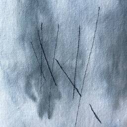 White Denim, Misty Blue & Grey Hand Dyed With Stitch Detail, Style 2 - thumbnail 2