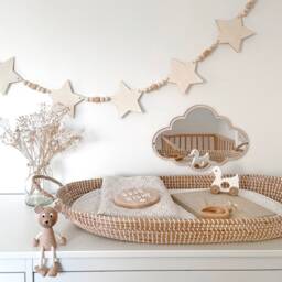 Wooden Star Bunting/Garland Nursery Decor Natural - Scandi Boho Decor - thumbnail 2