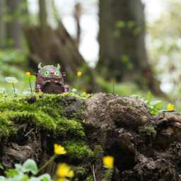 Ooak Forest Monster Figurine, Fantasy Beast Sculpture, Curiosity Cabinet - thumbnail 4