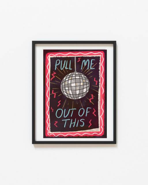 Pull Me Out Of This Lyrics Print - Illustrated By Weezy - House Music Techno Music Lyric Art