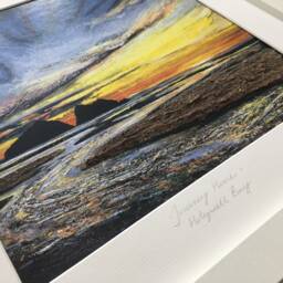 Holywell Bay, Cornwall Art Print Journey Home - Hand Embellished Framed - thumbnail 2