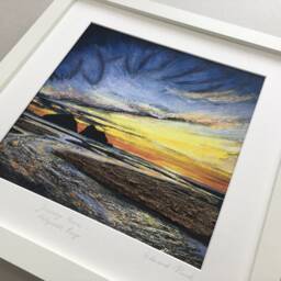 Holywell Bay, Cornwall Art Print Journey Home - Hand Embellished Framed - thumbnail 3
