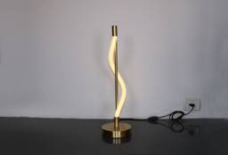 Bedside Lamp, Desk Light , Illuminated Cable Lighting - Blackened Brass Table Lamp Modern Vanity Fixture - thumbnail 1