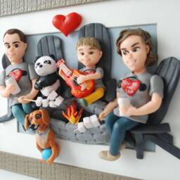 Family Portrait Illustration First Time Mom Gift - thumbnail 2