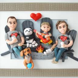 Family Portrait Illustration First Time Mom Gift - thumbnail 3