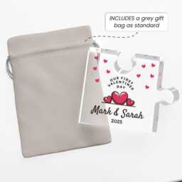 Our First Valentines Day Gift - For New Boyfriend, Girlfriend 1st Valentine's Together Couple With Grey Bag - thumbnail 2