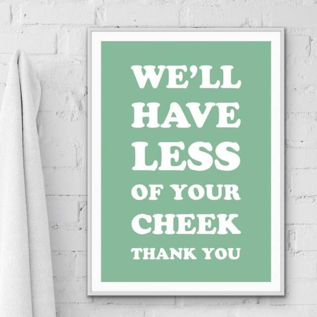Funny Bathroom Quote Print Cheeky Humor Wall Art - image 1
